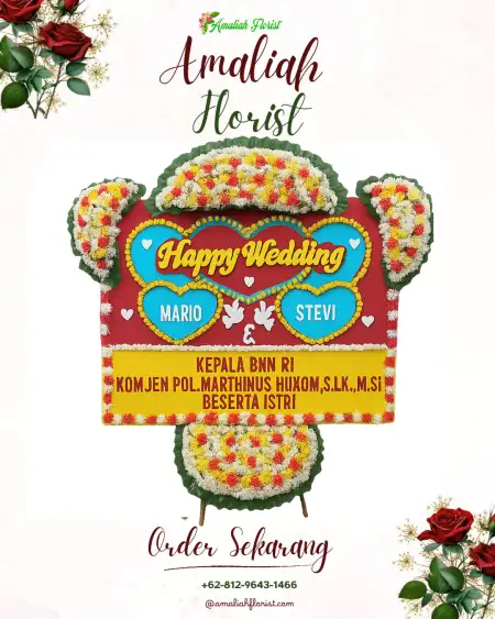 Papan Bunga Pernikahan Puday
